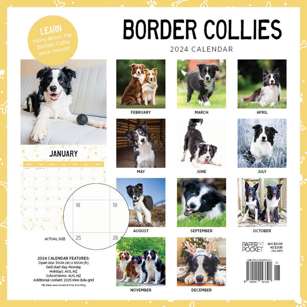 2024 Border Collies Calendar – Back Cover