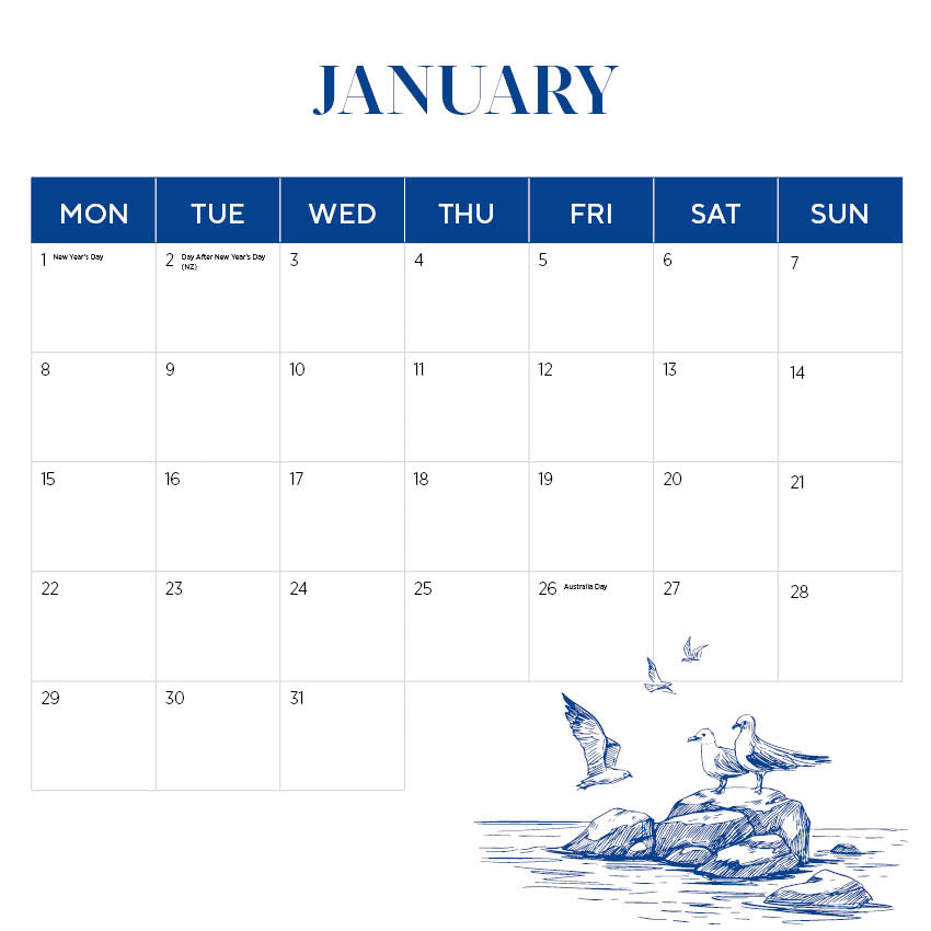 2024 Life in the Hamptons Calendar Paper Pocket