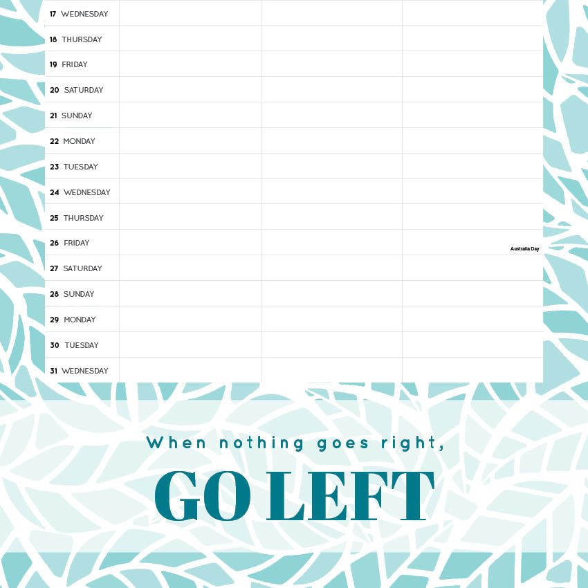 2024 My Organised Chaos Calendar Paper Pocket