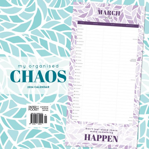 2024 My Organised Chaos Calendar – Back Cover