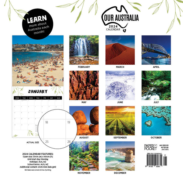 2024 Our Australia Calendar – Back Cover