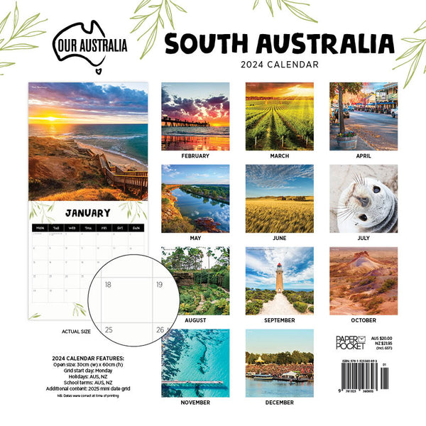 2024 Our Australia South Australia Calendar – Back Cover