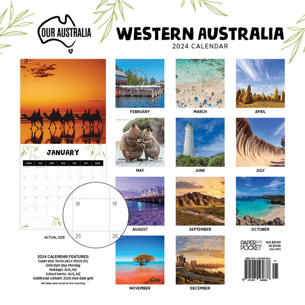 2024 Our Australia Western Australia Calendar – Back Cover