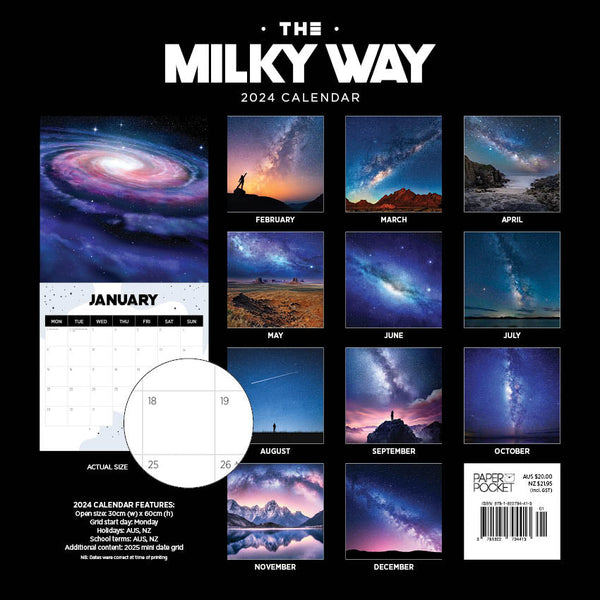 2024 The Milky Way Calendar – Back Cover