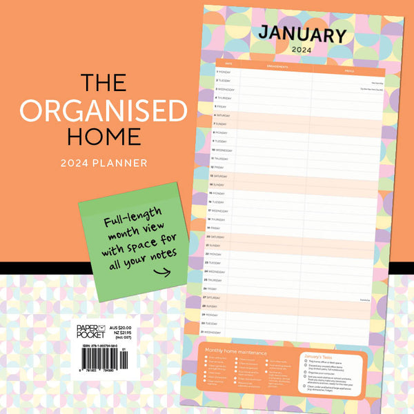 2024 The Organised Home Calendar – Back Cover
