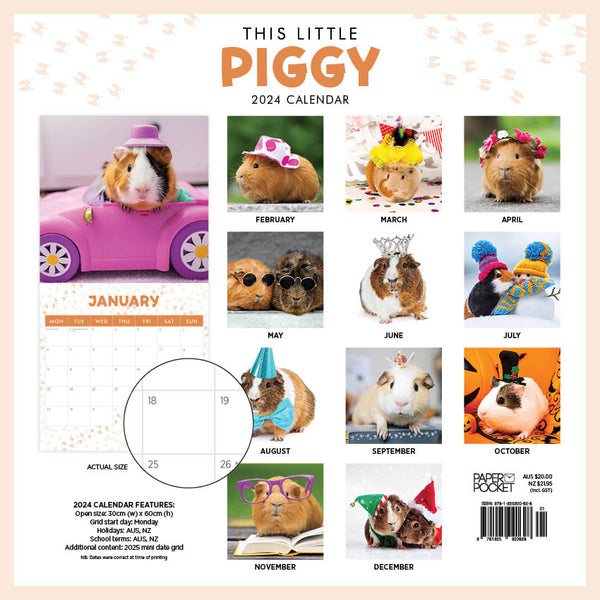 2024 This Little Piggy Calendar – Back Cover