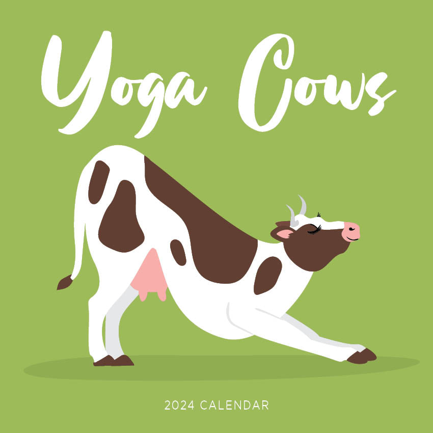 2024 Yoga Cows Calendar Paper Pocket