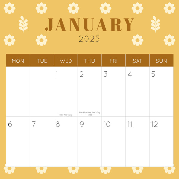 Big Dates Calendar 2025 Internal Image
