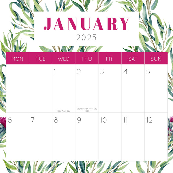 Big Dates Australiana Calendar 2025 Internal Image