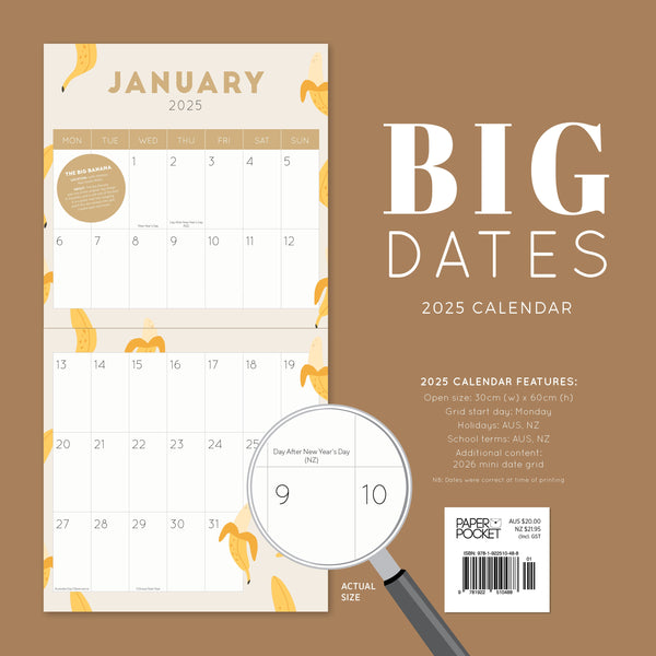 Big Dates Biggest Things Calendar 2025 Monthly Overview
