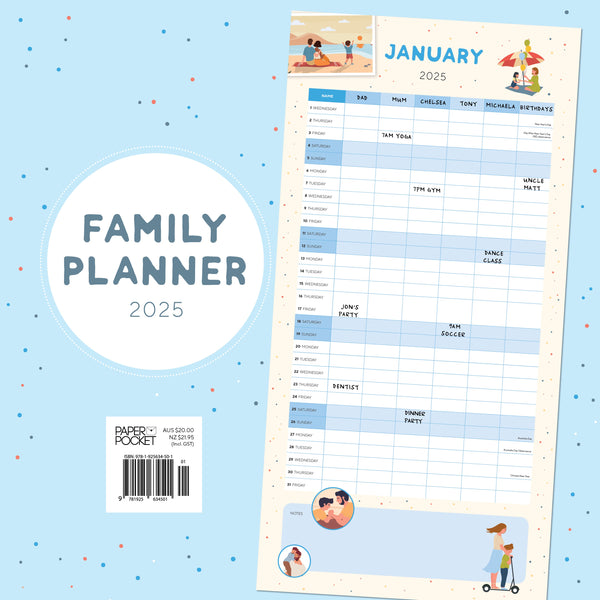 Family Planner Calendar 2025 Monthly Overview