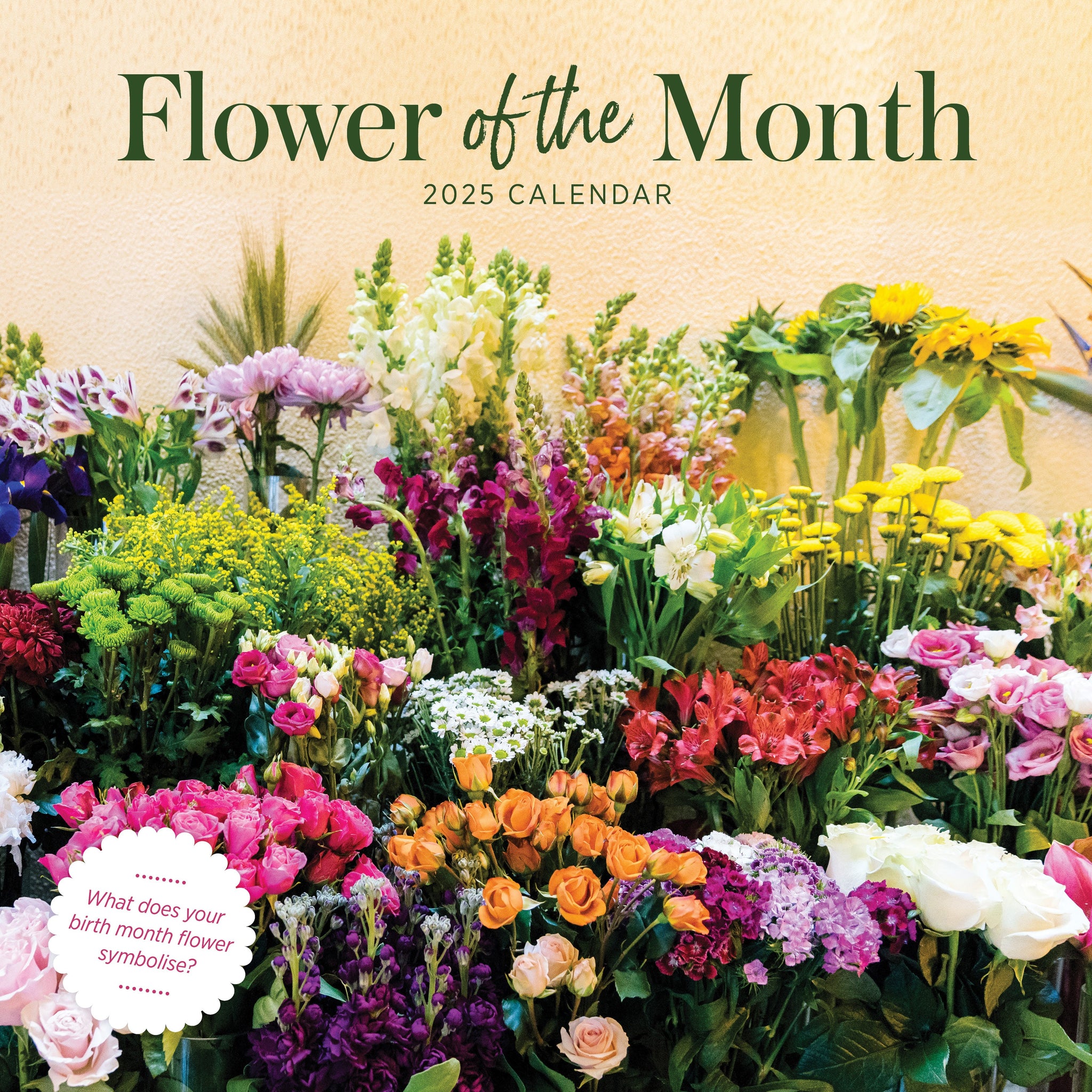 Flower of the Month Calendar 2025 Cover