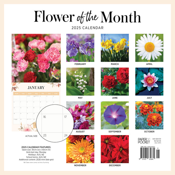 Flower of the Month Calendar 2025 Monthly Overview