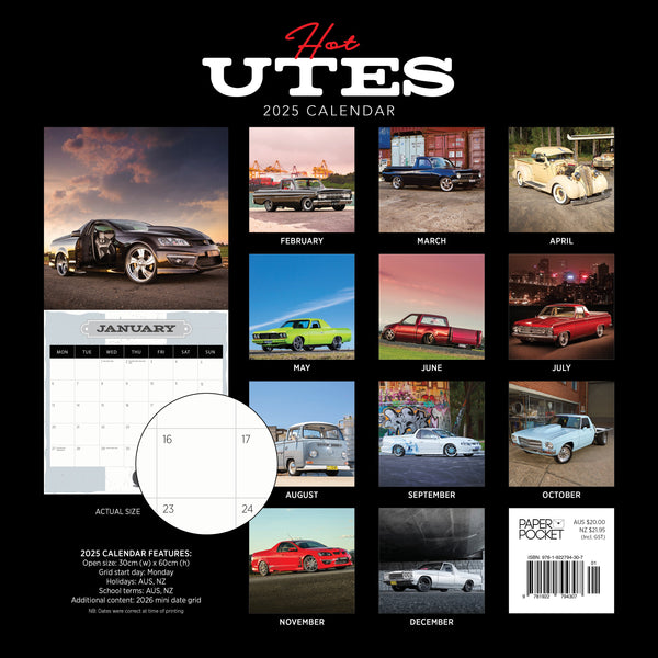 Hot Utes Calendar 2025 Monthly Overview