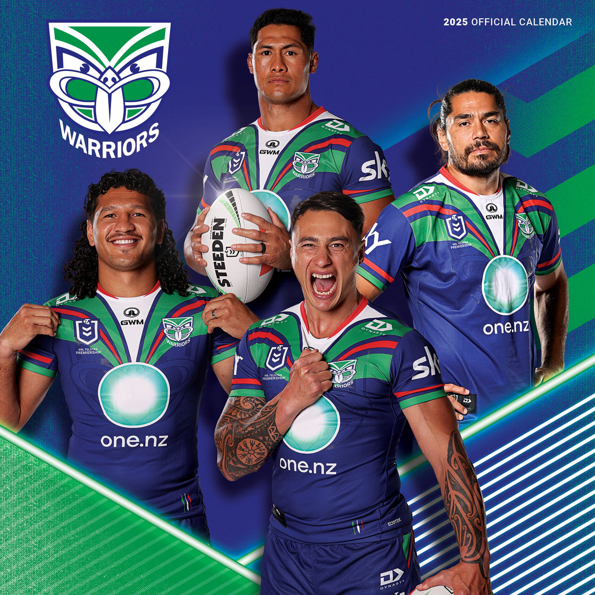 NRL New Zealand Warriors 2025 Calendar Paper Pocket