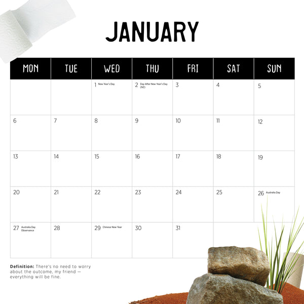 Our Aust. Dunnies Calendar 2025 January