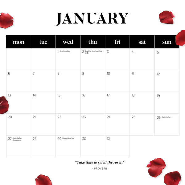 Our Aust. Roses Calendar 2025 January
