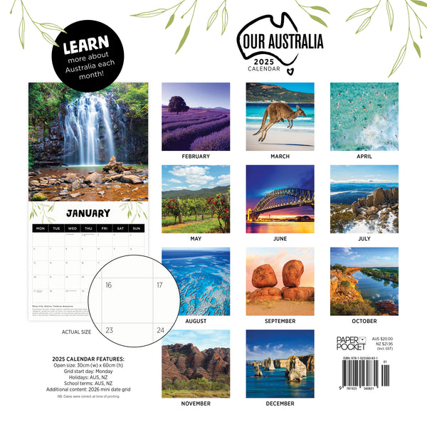 Our Australia Calendar 2025 Monthly Overview