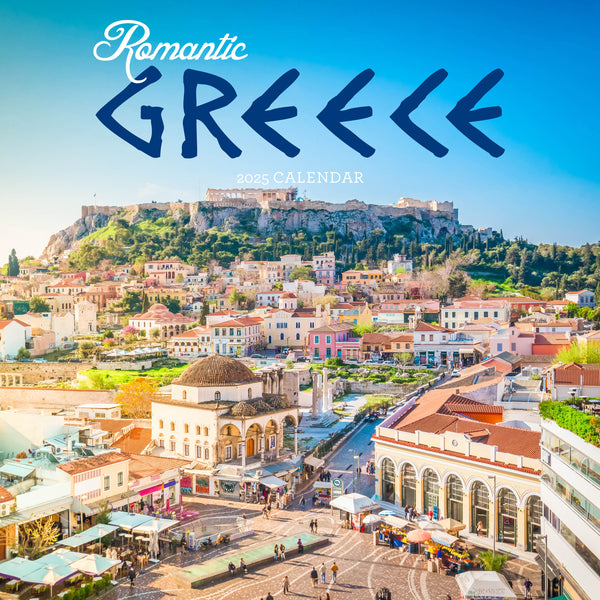 Romantic Greece Calendar 2025 Cover