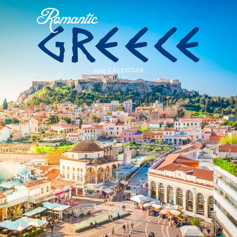 Romantic Greece Calendar 2025 Cover
