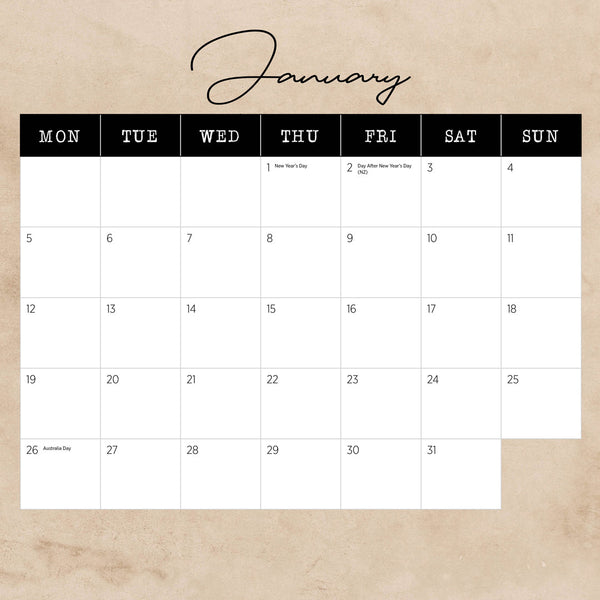 19Th Century Australia 2026 Calendar January