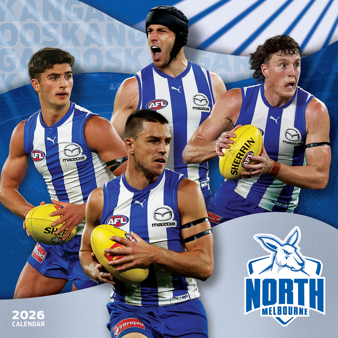 Afl North Melbourne Kangaroos 2026 Calendar Cover