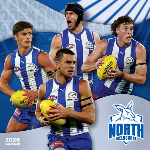 Afl North Melbourne Kangaroos 2026 Calendar Cover