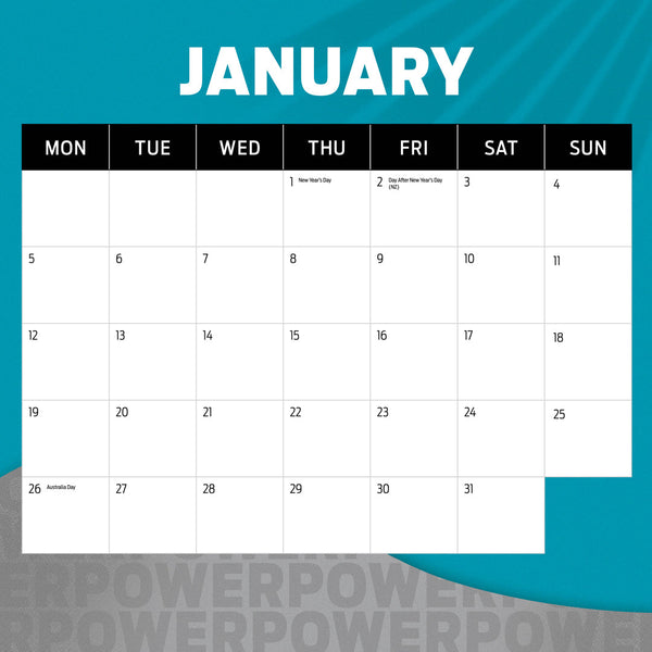 Afl Port Adelaide Power 2026 Calendar January