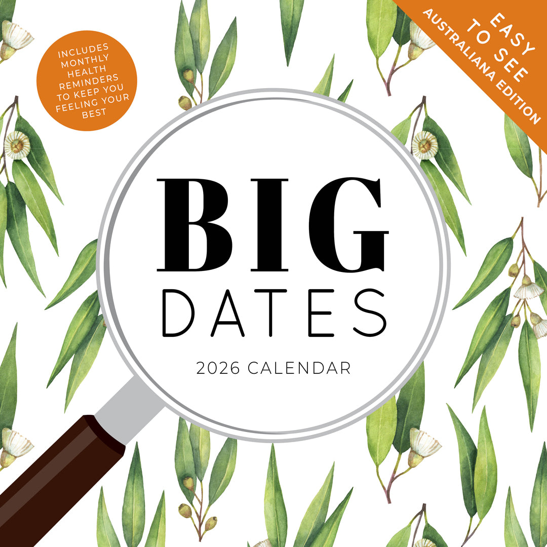 Big Dates Easy To See Australiana 2026 Calendar Cover