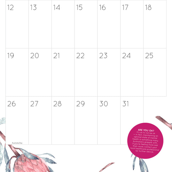 Big Dates Easy To See Australiana 2026 Calendar January