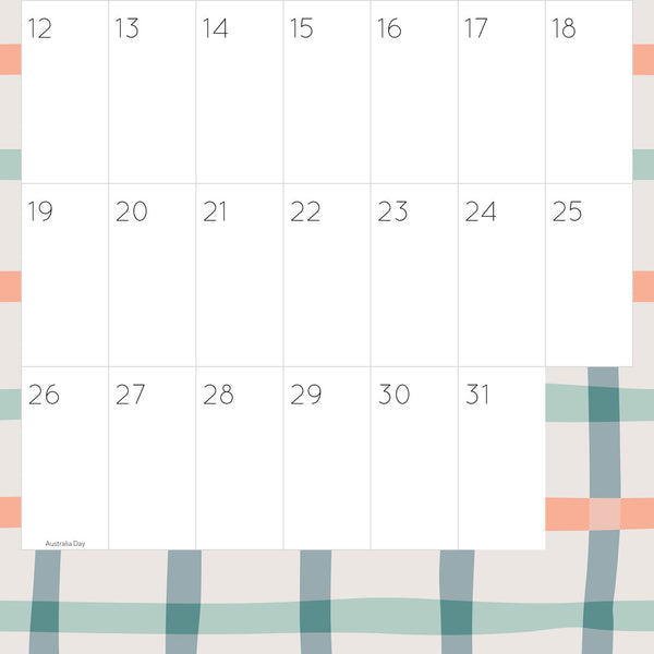 Big Dates Easy To See 2026 Calendar January