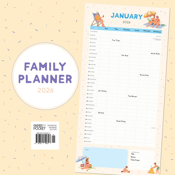 My Family Planner 2026 Calendar Monthly Overview