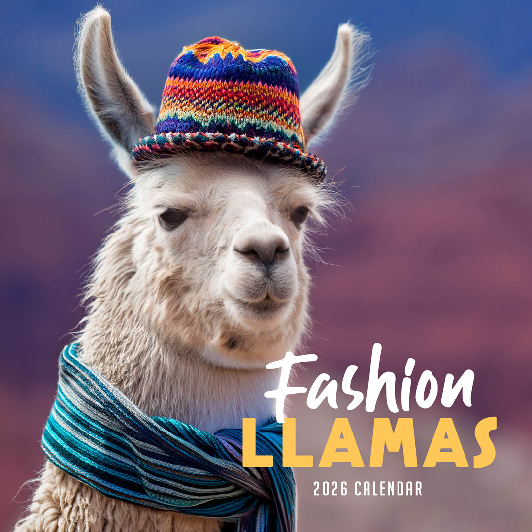 Fashion Llamas 2026 Calendar Cover