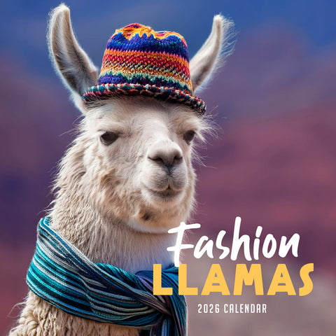 Fashion Llamas 2026 Calendar Cover