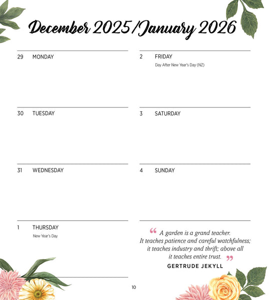 Life Is A Garden 2026 Diary Internal Image