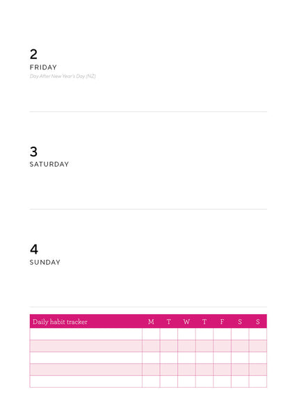 Weekly Planner 2026 Diary January