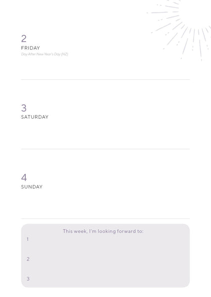 Wellbeing Mindfulness 2026 Diary January