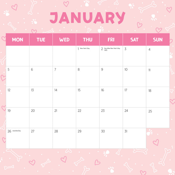 Hunks And Hounds 2026 Calendar January