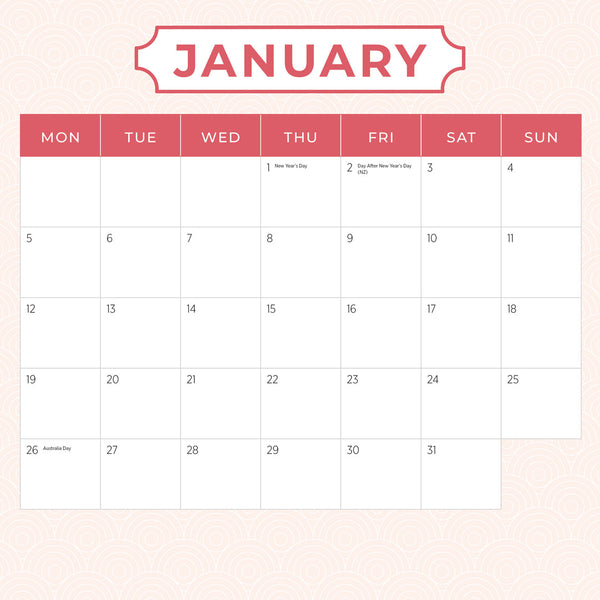 Japan 2026 Calendar January