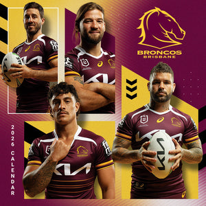 Nrl Brisbane Broncos 2026 Calendar Cover