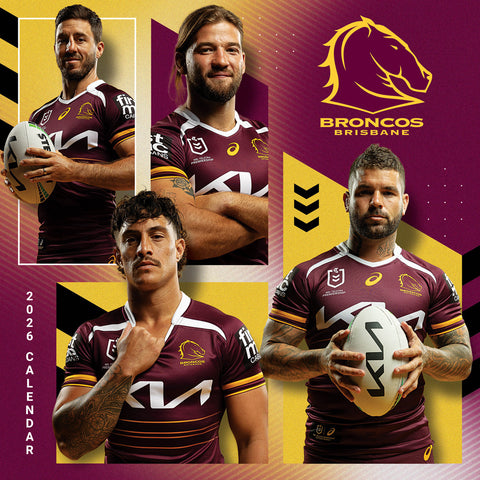 Nrl Brisbane Broncos 2026 Calendar Cover