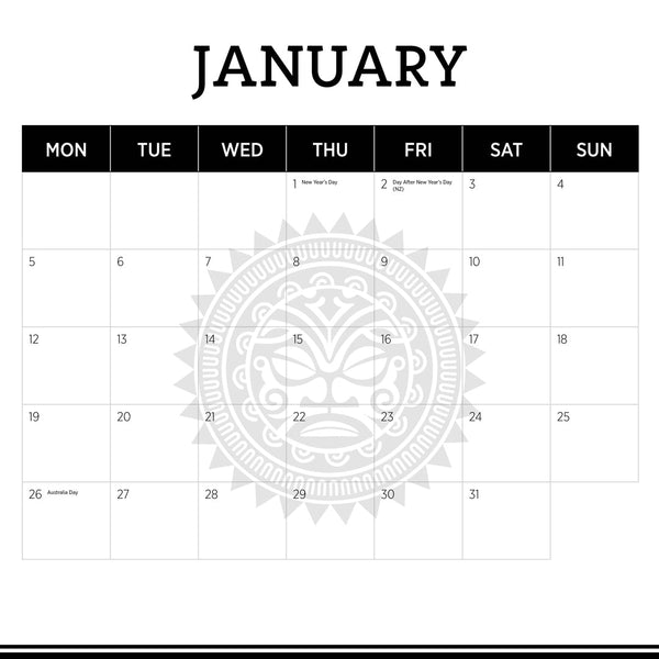 New Zealand 2026 Calendar January