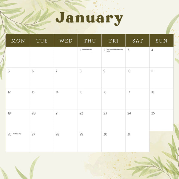 Our Australia National Parks 2026 Calendar January