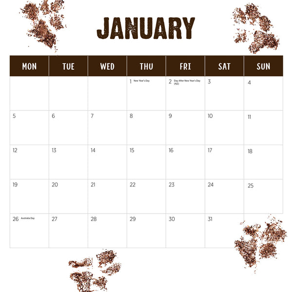 Our Australia Working Dogs 2026 Calendar January