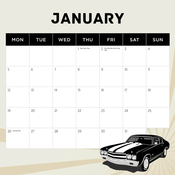 Performance Fords 2026 Calendar January