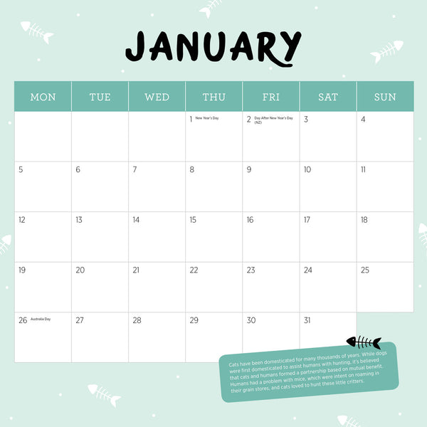 Ragdolls 2026 Calendar January