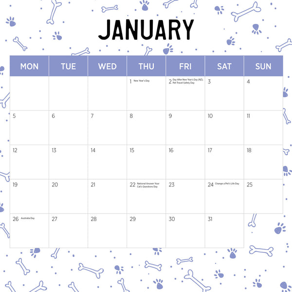 Rescue Dogs 2026 Calendar January