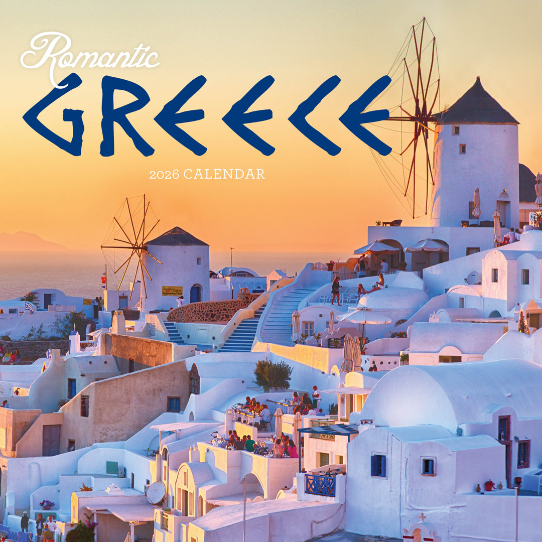 Romantic Greece 2026 Calendar Cover