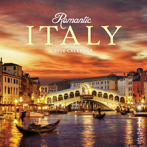 Romantic Italy 2026 Calendar Cover