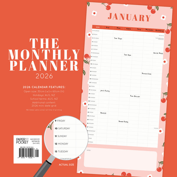Monthly Planner 2026 Calendar Monthly Overview